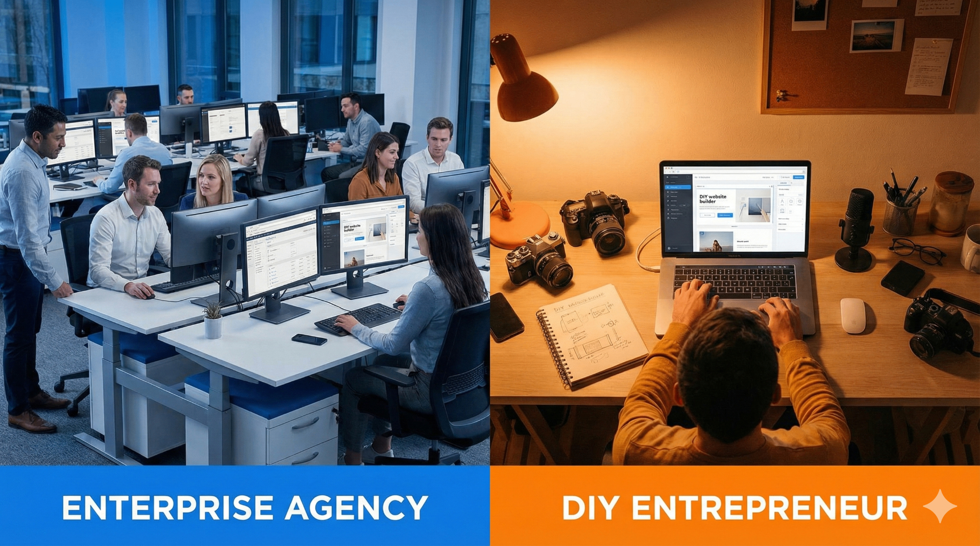 Enterprise Agency vs DIY Entrepreneur comparison