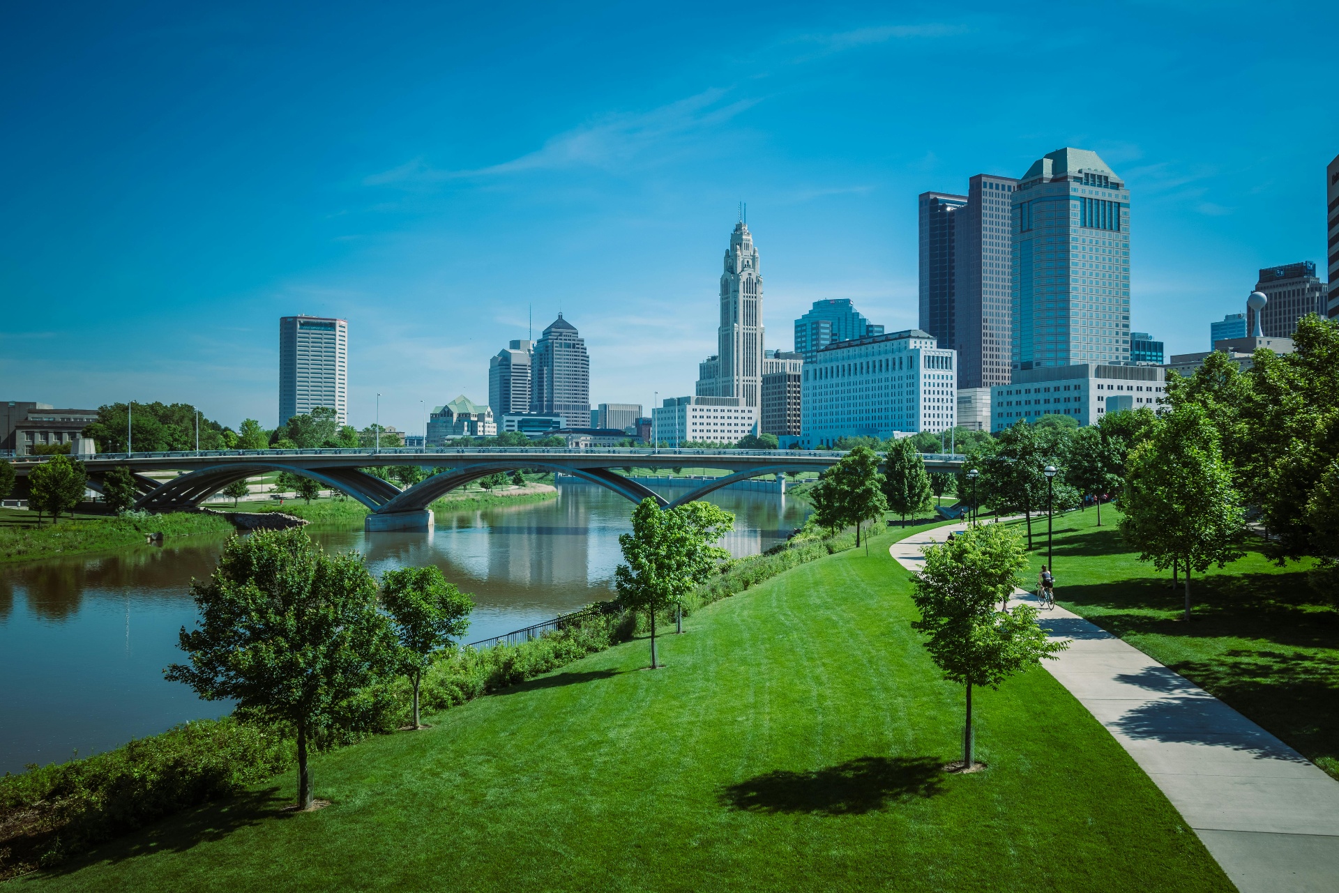 Columbus Ohio skyline representing local HVAC market