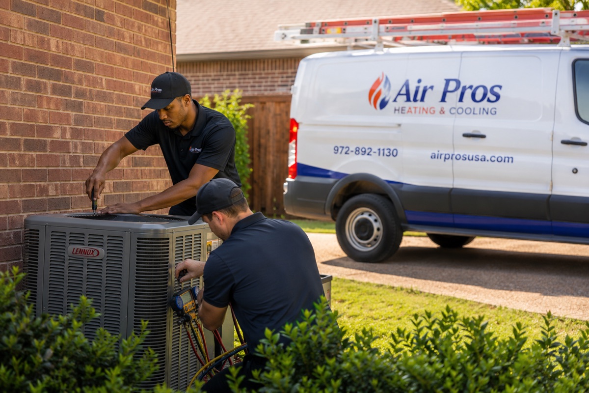 HVAC professional at work